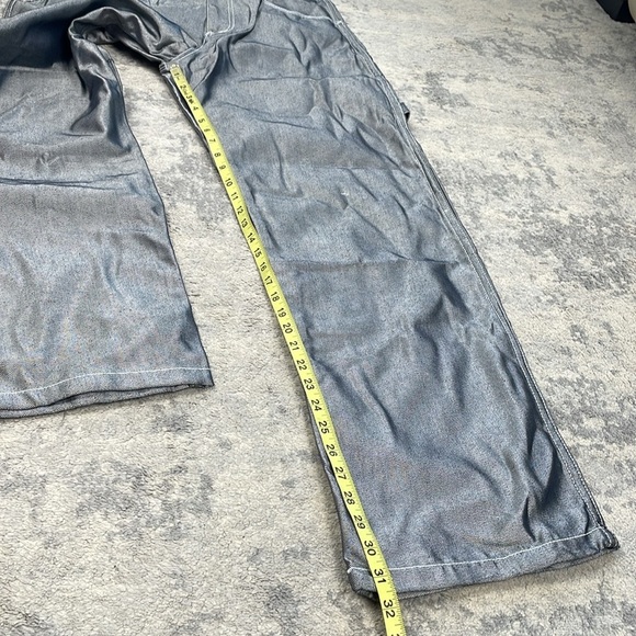 Vintage Deadstock Slim Shady Eminem 90s Baggy Wide Leg Carpenter Jeans Silver 30 - Picture 12 of 16